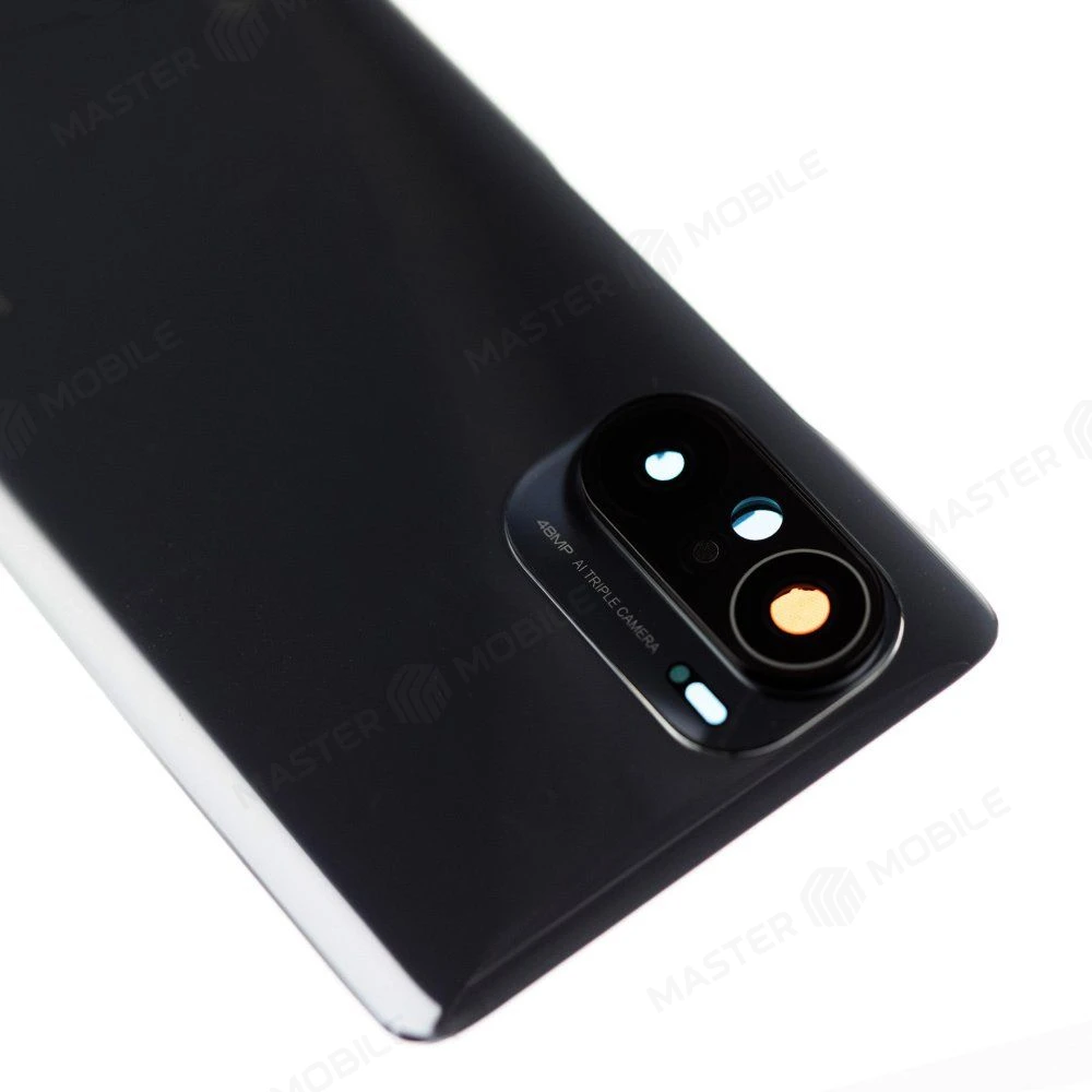 Задняя крышка для Xiaomi Poco F3 (M2012K11AG) (черный) (в сборе со стеклом камеры) (ORIG100)  фото №3