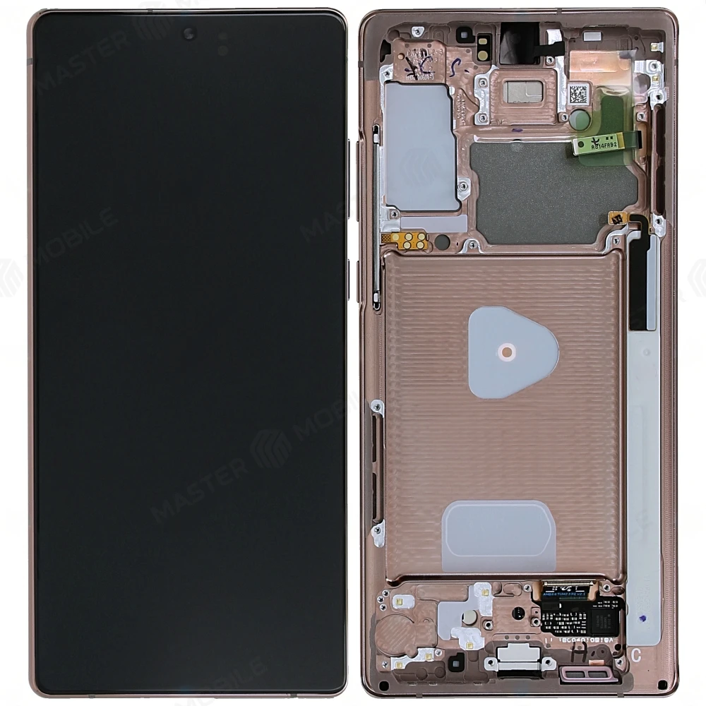 Дисплей для Samsung N980 Galaxy Note 20 / N981 Galaxy Note 20 5G + тачскрин (бронзовый) (в рамке) (ORIG100) (возможен дефект ЛКП) 
