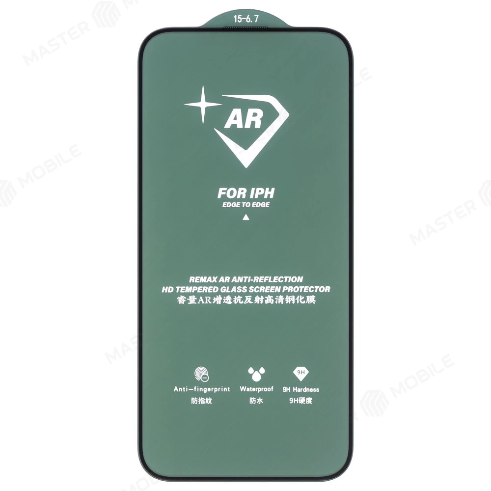 Защитное стекло Remax Corning Glass GL-86 для Apple iPhone 15 Plus / iPhone 16 Plus (антибликовое) (черный) фото №3