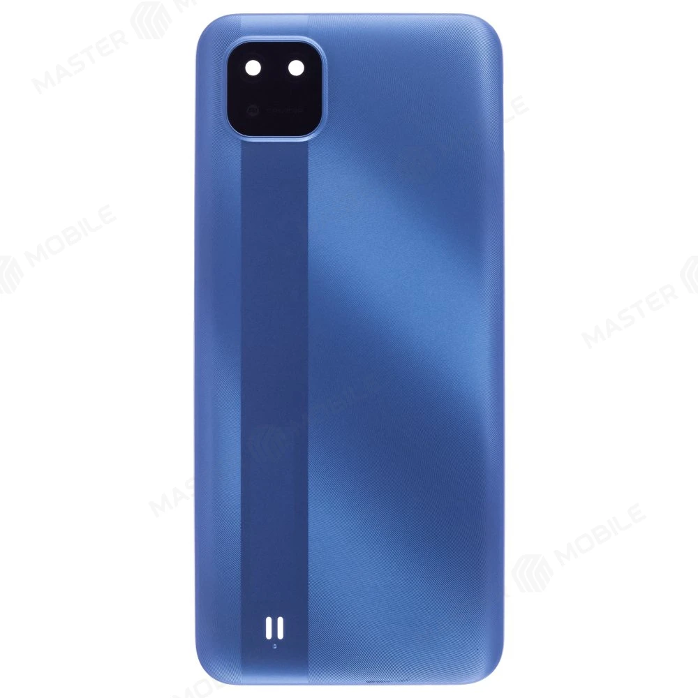 Задняя крышка для Realme C11 2021 (RMX3231) (синий) (в сборе со стеклом камеры) фото №1