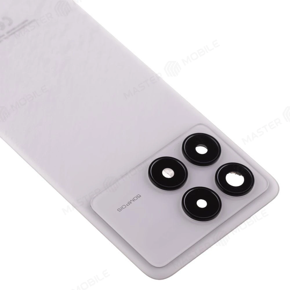 Задняя крышка для Xiaomi Poco F6 Pro (23113RKC6G) (белый) (в сборе со стеклом камеры) (ORIG100)  фото №3