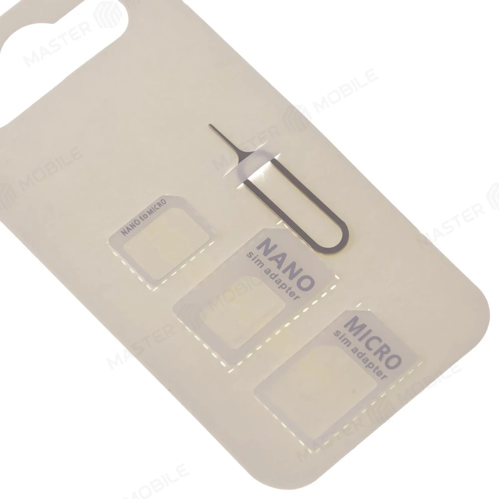 Сим-адаптер 3 в 1 (Nano/Micro/Mini) (белый) фото №3