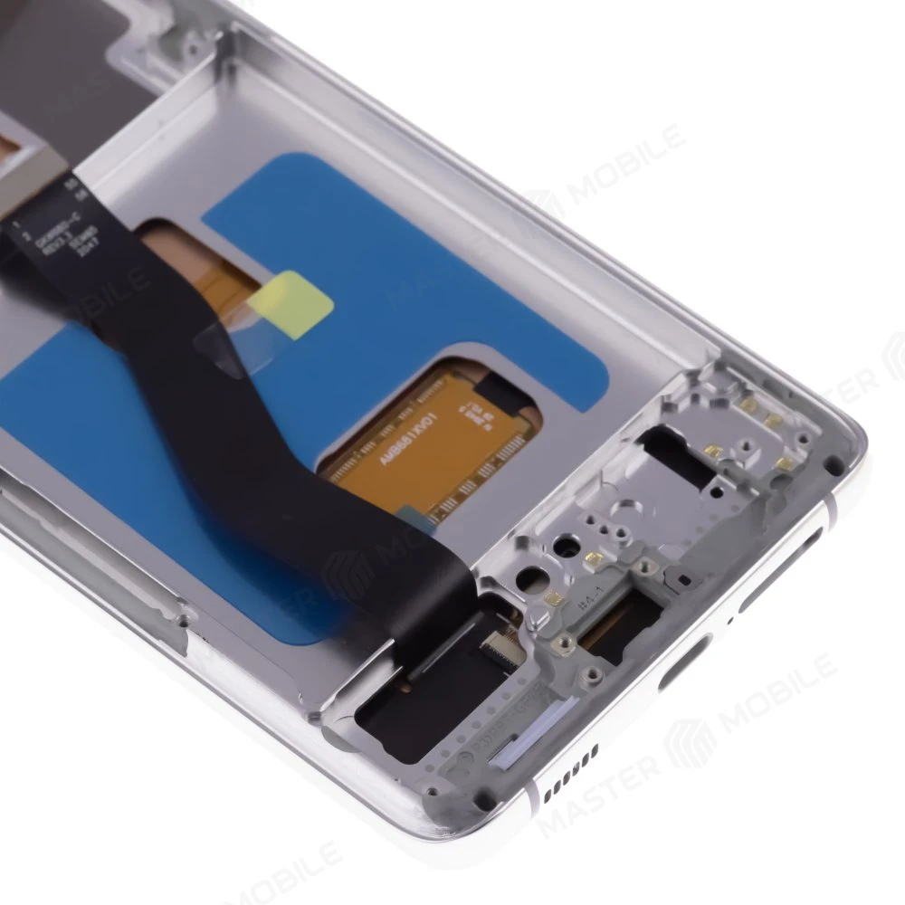 Дисплей для Samsung G998 Galaxy S21 Ultra + тачскрин (серебристый) (в рамке) (OLED) (Small Size) фото №4