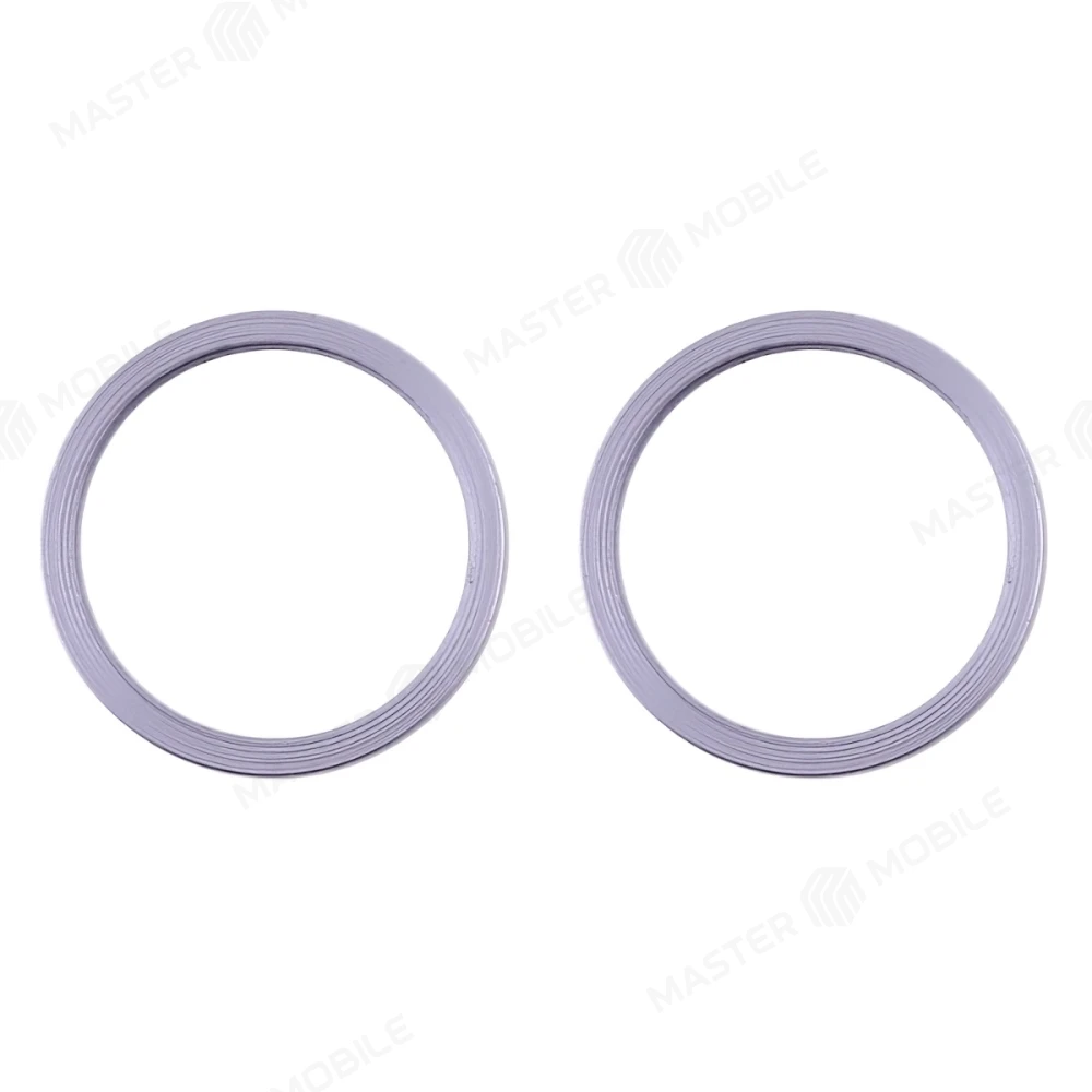 Рамка стекла задней камеры для Apple iPhone 11 (комплект 2 шт.) (фиолетовый)  