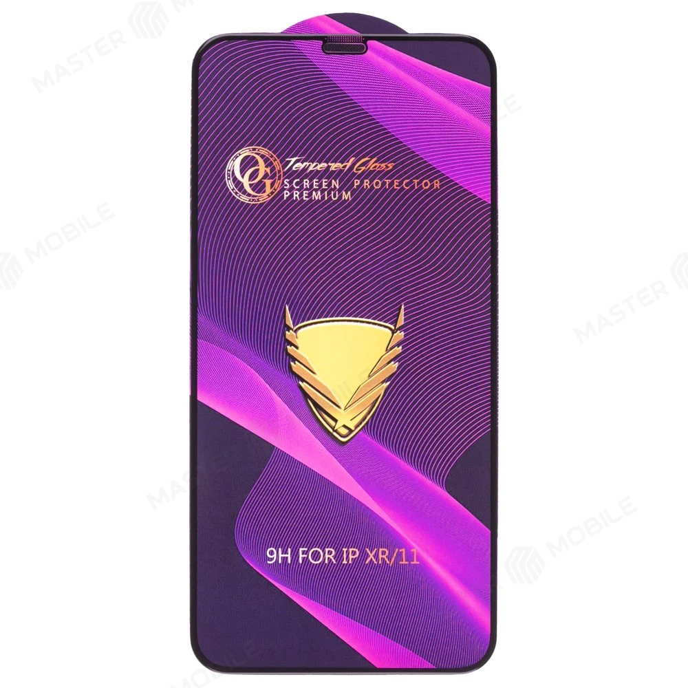 Защитное стекло OG Glass (3 в 1) для Apple iPhone Xr / iPhone 11 (черный) 