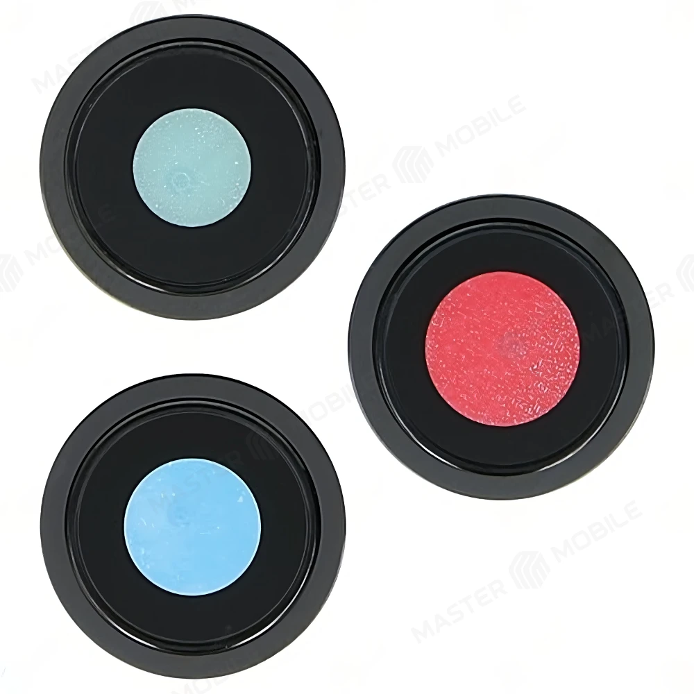 Стекло задней камеры для Apple iPhone 12 Pro Max (комплект 3 шт.) (черный) (в рамке) 