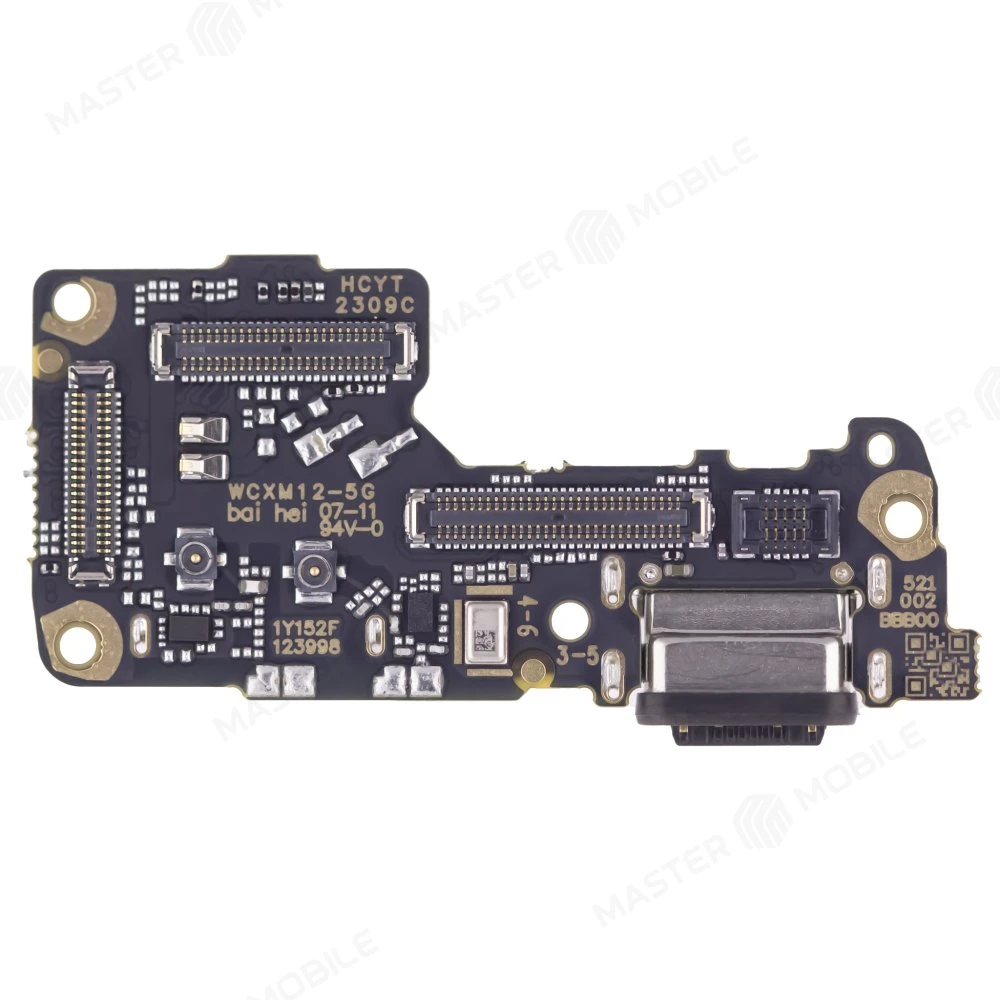 Нижняя плата для Xiaomi 12 (2201123G) / 12X (2112123AG) с комп. + разъем зарядки + микрофон + разъем SIM  фото №1