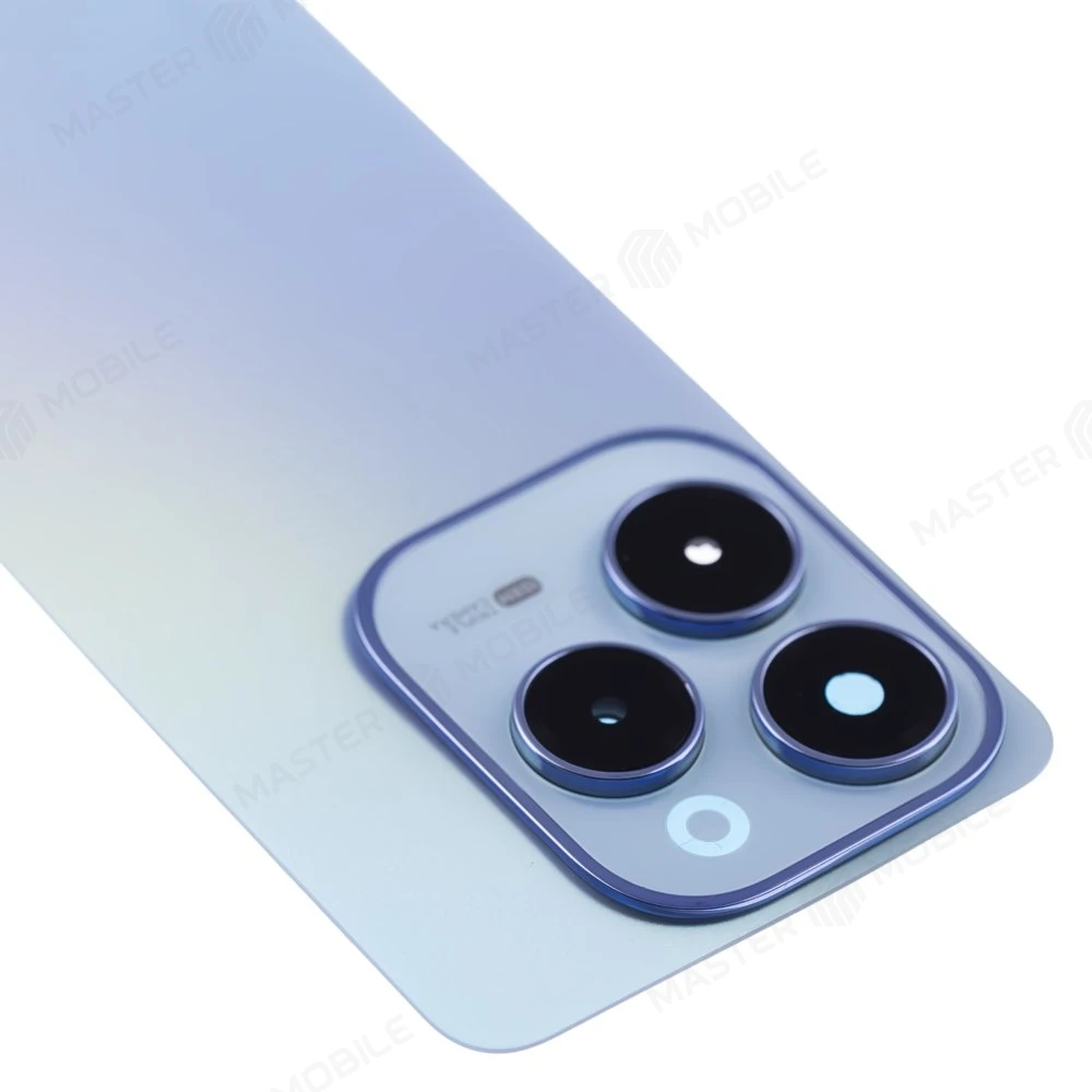 Задняя крышка для Infinix Hot 40 Pro (X6837) (голубой) (в сборе со стеклом камеры) фото №3