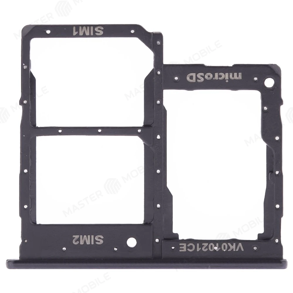 Держатель сим-карты для Samsung A202 Galaxy A20e (черный) фото №1