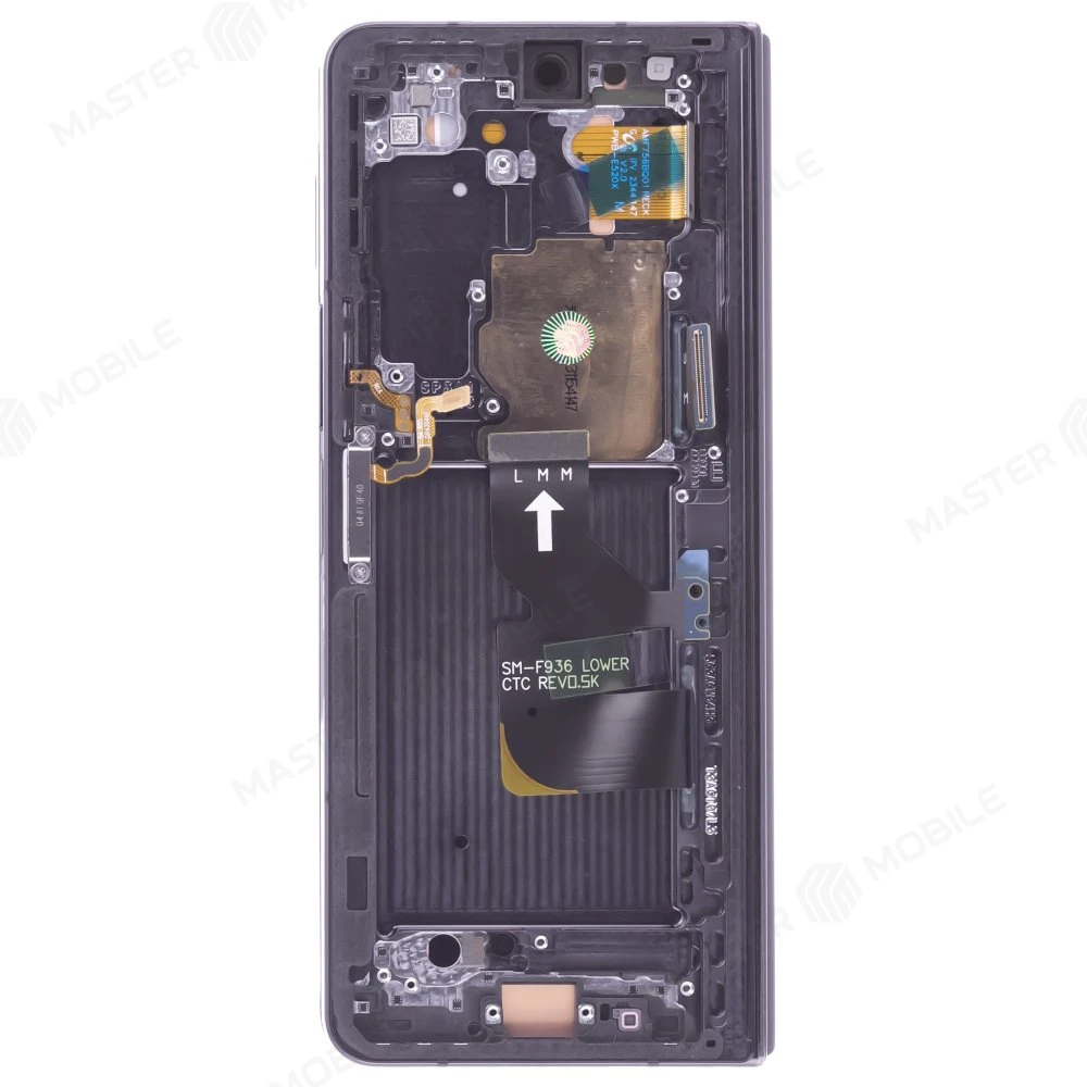 Дисплей для Samsung F936 Galaxy Z Fold 4 + тачскрин (внутренний) (черный) (в рамке) (ORIG100) (возможен дефект ЛКП) фото №3