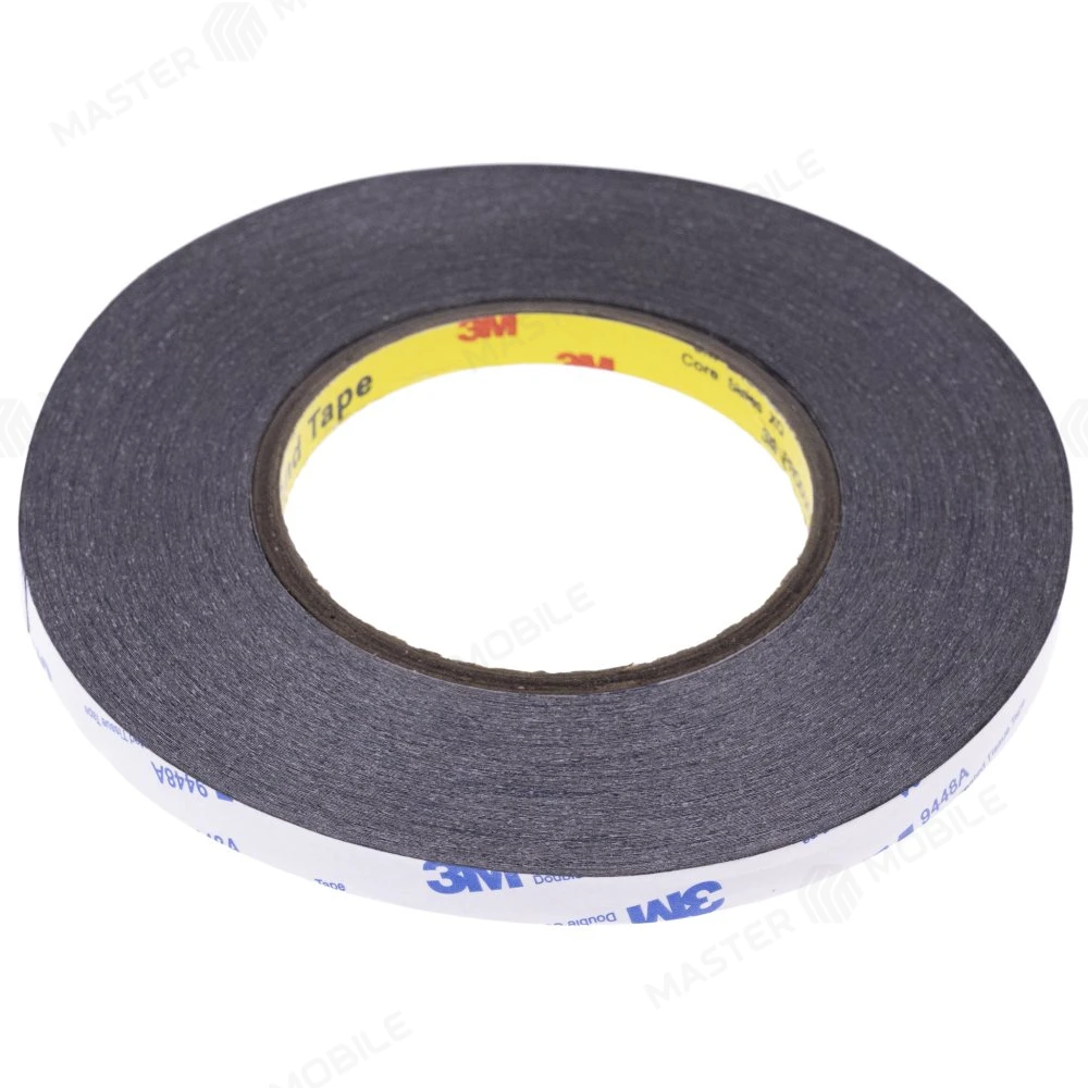 Скотч 3М двусторонний 50 м x 10 мм (черный) фото №2