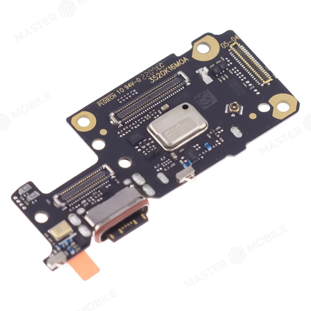 Нижняя плата для Xiaomi Redmi Note 11 Pro+ 5G (21091116UG) с комп. + разъем зарядки + микрофон (ORIG100) фото №3