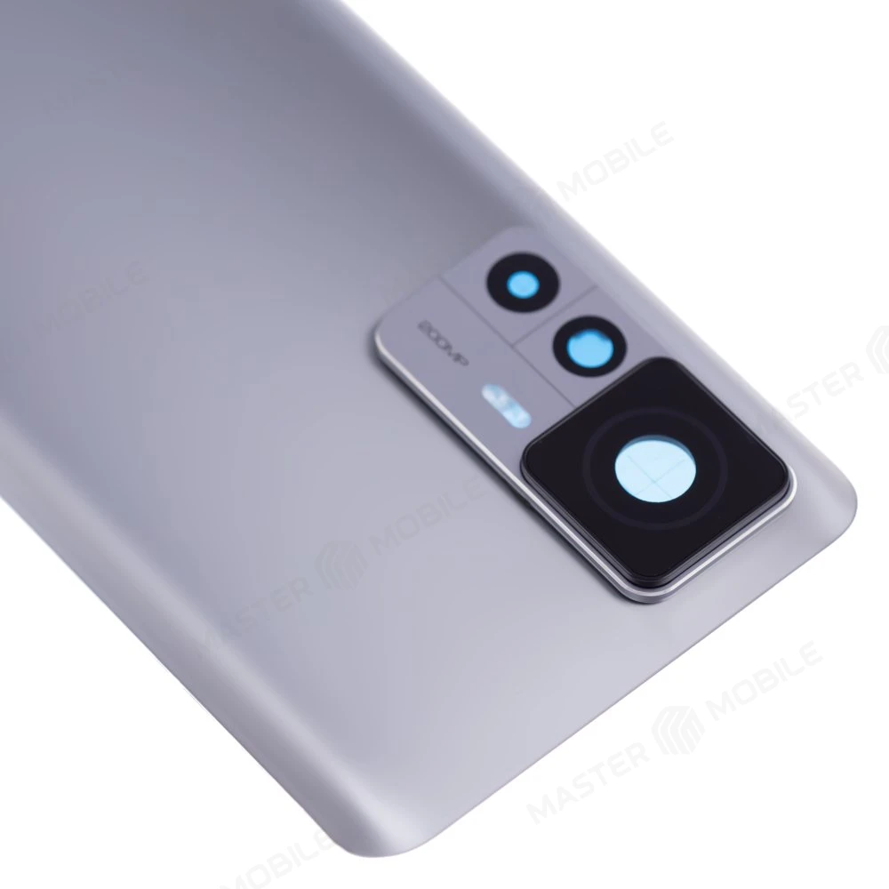 Задняя крышка для Xiaomi 12T Pro (22081212UG) (серебристый) (в сборе со стеклом камеры) фото №3