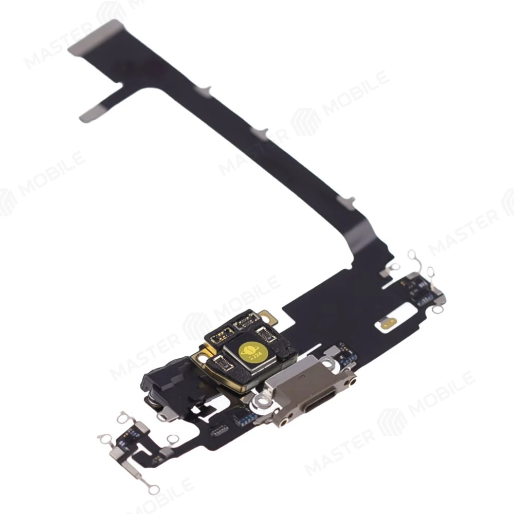 Шлейф для Apple iPhone 11 Pro Max с комп. + разъем зарядки + микрофон (золотистый) (ORIG100) фото №3