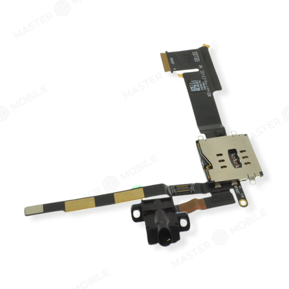 Шлейф для Apple iPad 2 (A1395/A1396/A1397) с комп. + разъем гарнитуры + разъем SIM (черный)  фото №1