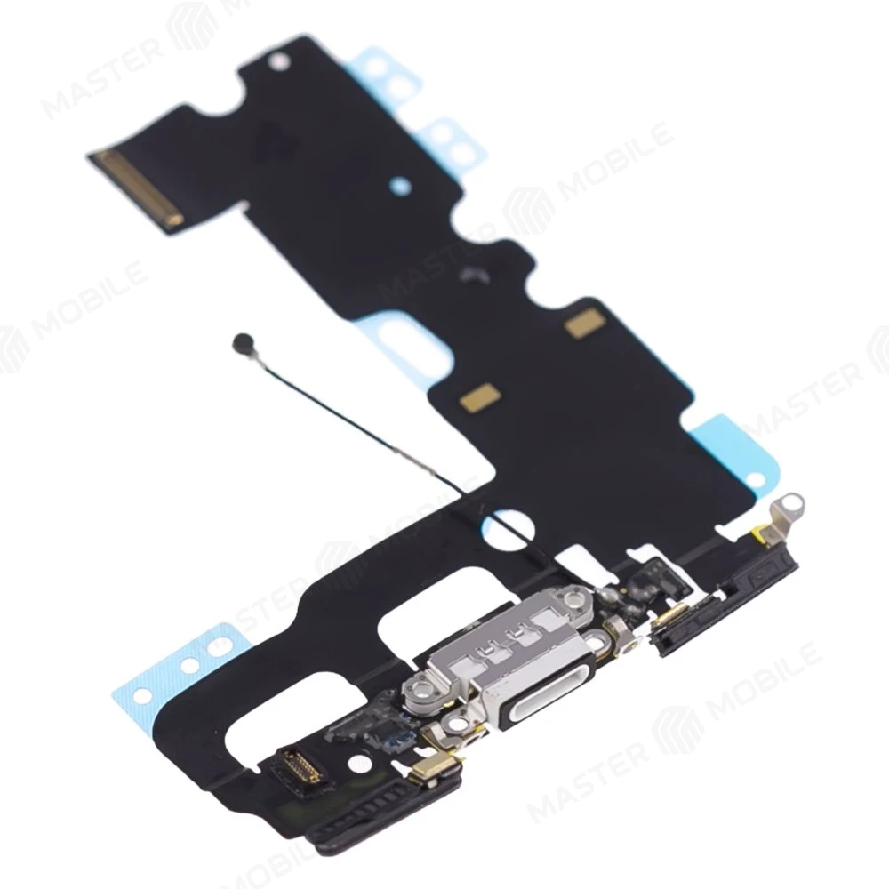 Шлейф для Apple iPhone 7 с комп. + разъем зарядки + микрофон (белый) (ORIG100) фото №3