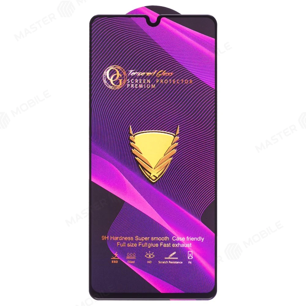 Защитное стекло OG Glass (3 в 1) для Samsung A415 Galaxy A41 (черный) фото №1