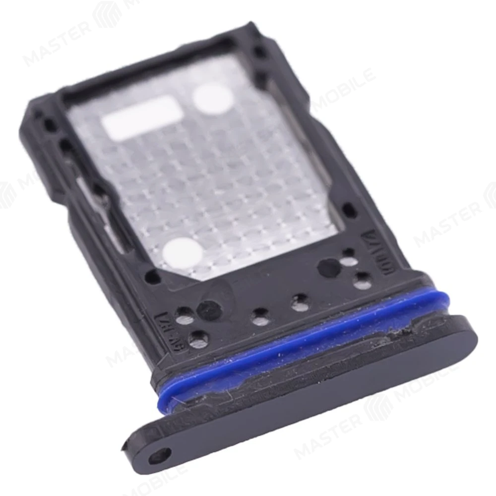 Держатель сим-карты для Vivo V21e (V2061) (черный) фото №3