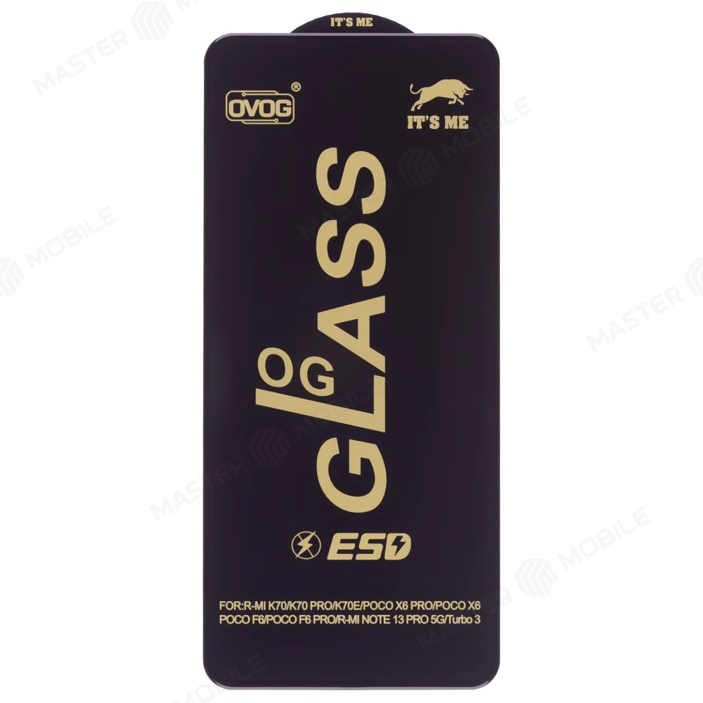 Защитное стекло OG Glass для Xiaomi Poco X6 (23122PCD1G) / X6 Pro (2311DRK48G) / Redmi Note 13 Pro 5G (2312DRA50C) (черный) фото №1