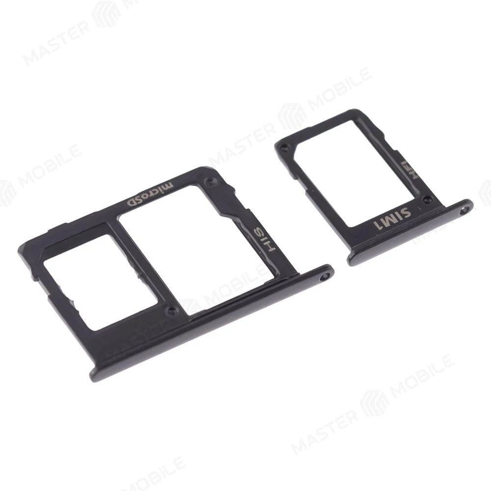 Держатель сим-карты для Samsung J600 Galaxy J6 (2018) / J810 Galaxy J8 (2018) (черный) фото №3