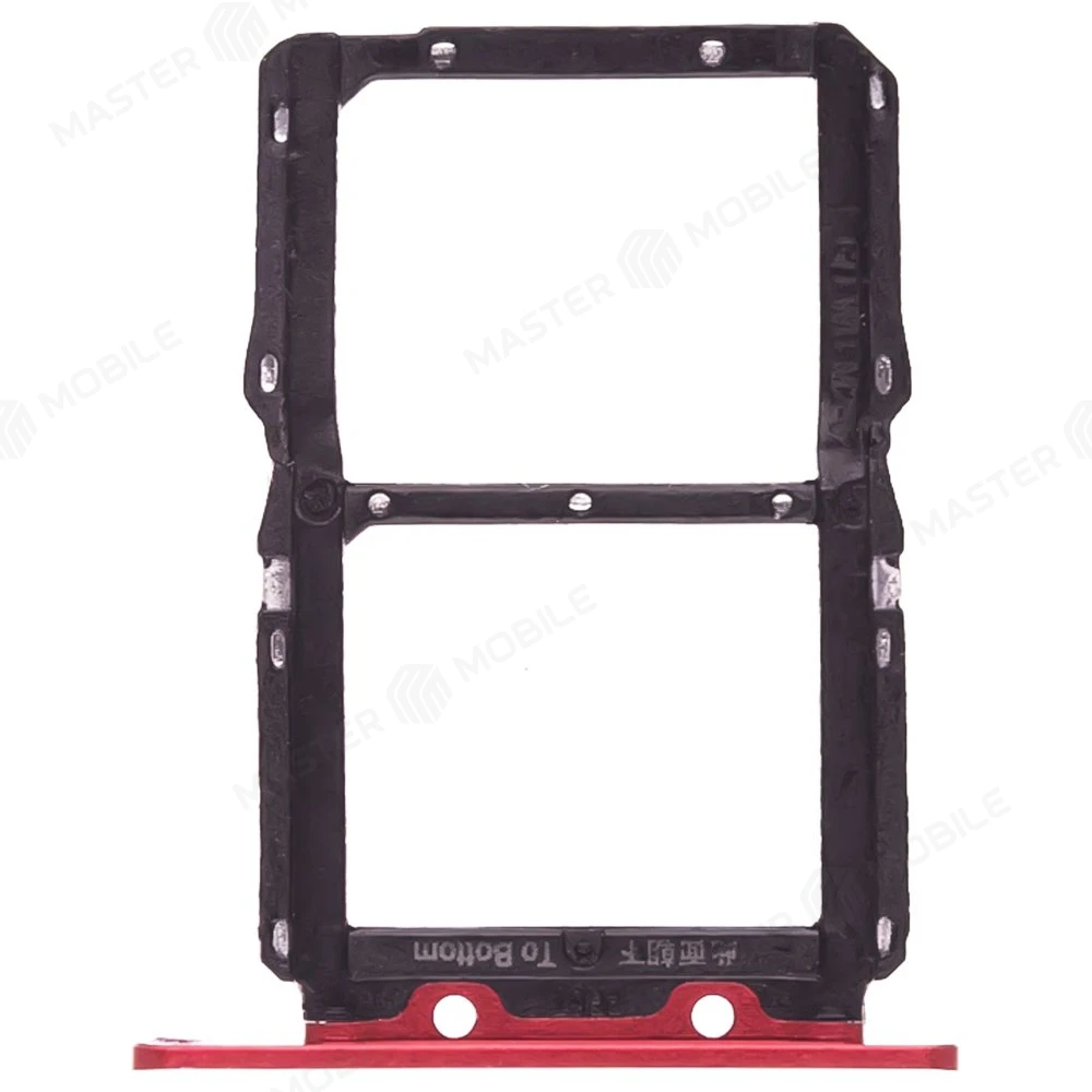 Держатель сим-карты для Huawei Honor View 20 (PCT-L29) (красный) фото №2