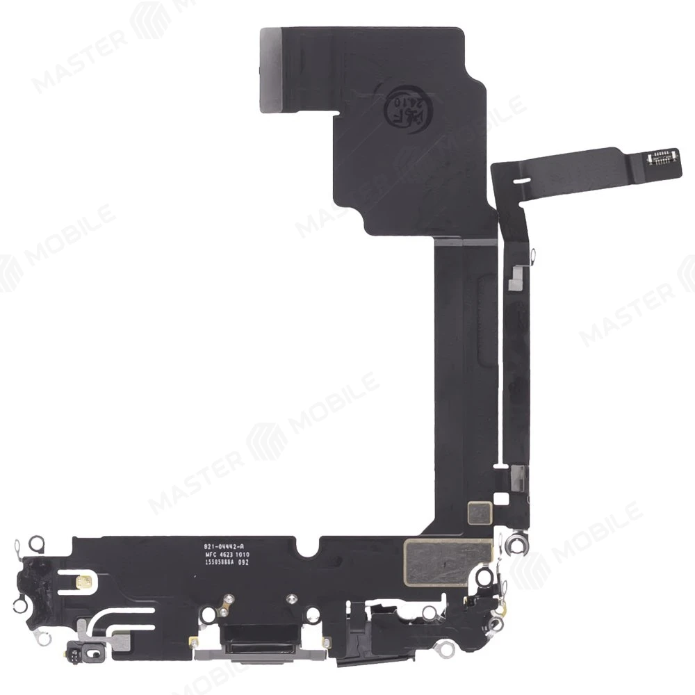 Шлейф для Apple iPhone 15 Pro Max с комп. + разъем зарядки + микрофон (титановый) (ORIG100) фото №2