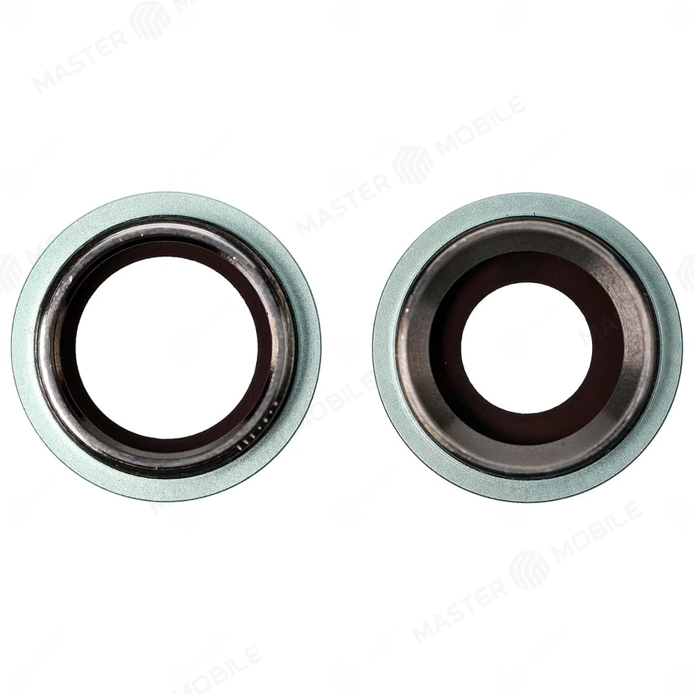 Стекло задней камеры для Apple iPhone 11 (комплект 2 шт.) (в рамке) (зеленый)  фото №2