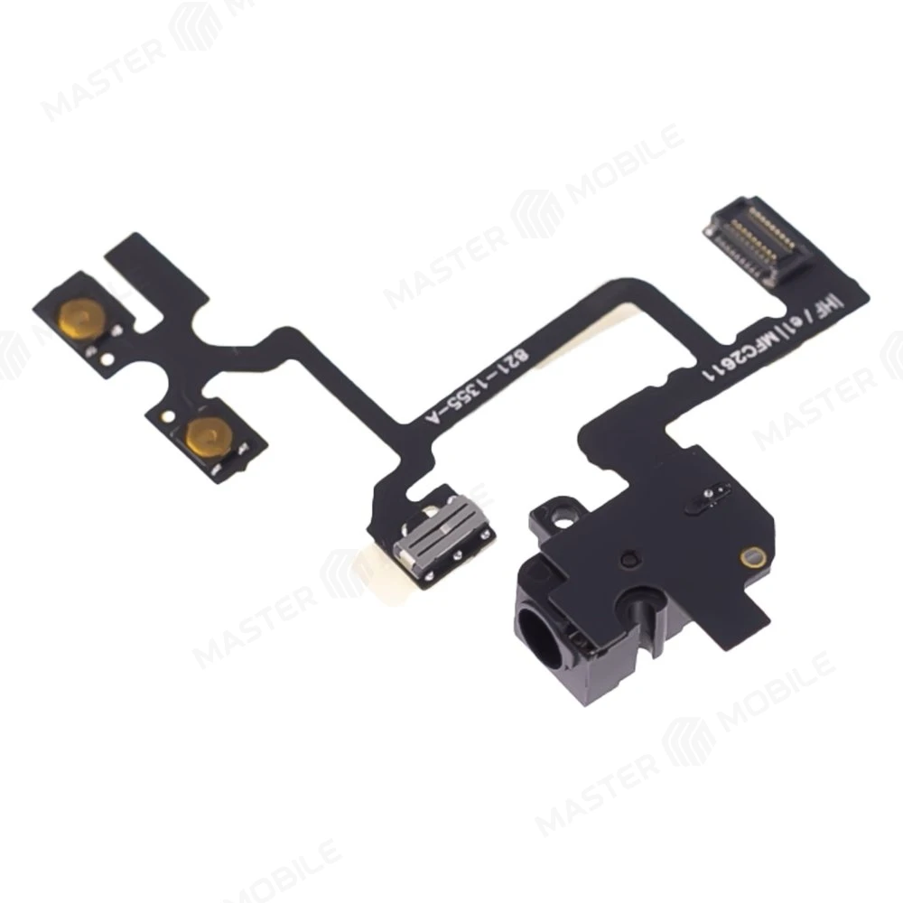 Шлейф для Apple iPhone 4 с комп. (на кнопки громкости) + разъем гарнитуры (черный)  фото №3