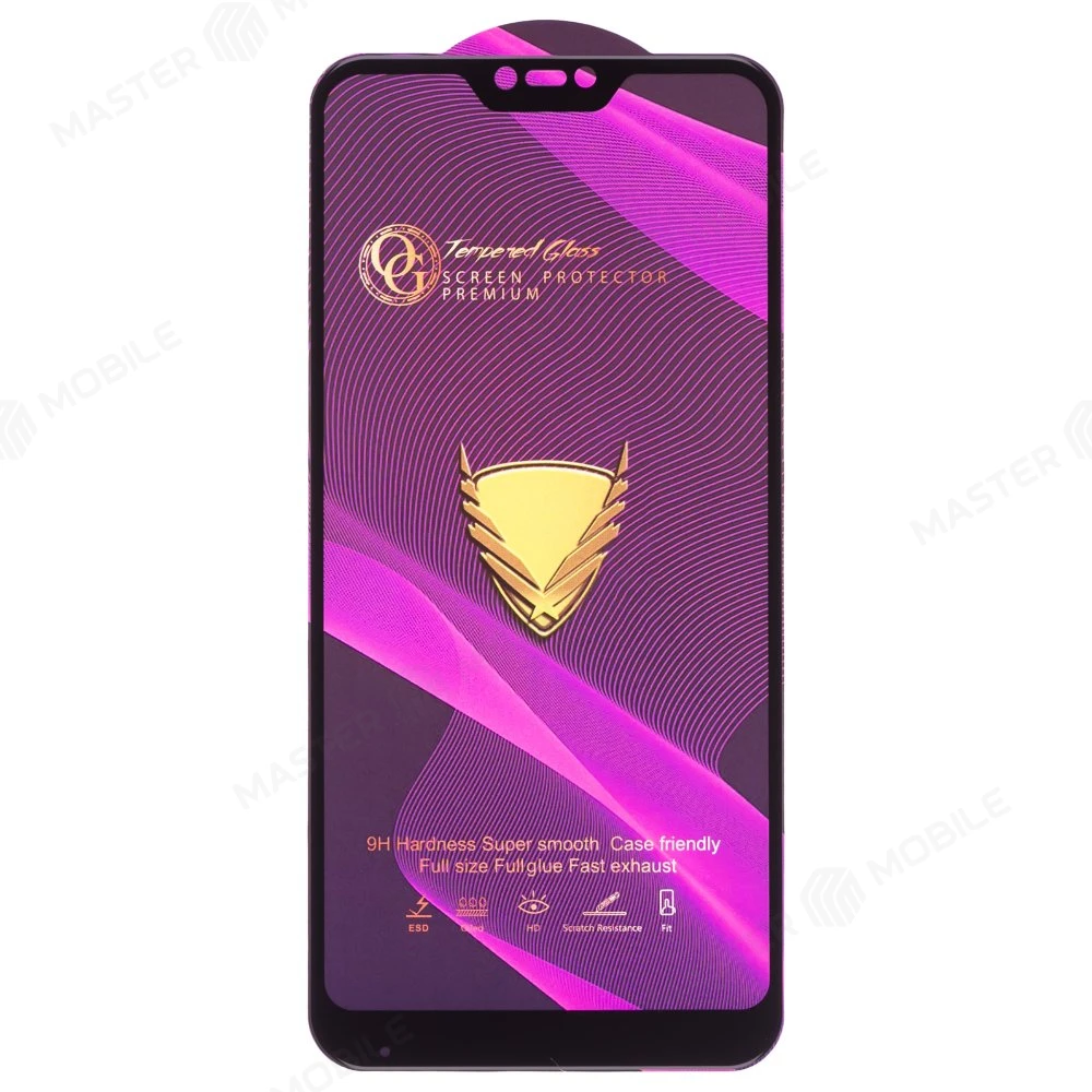 Защитное стекло OG Glass (3 в 1) для Xiaomi Mi A2 Lite (M1805D1SG) / Redmi 6 Pro (черный) фото №1