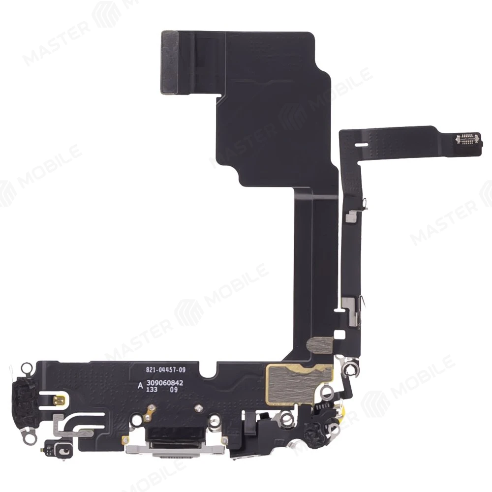 Шлейф для Apple iPhone 15 Pro с комп. + разъем зарядки + микрофон (белый) (ORIG100) фото №2