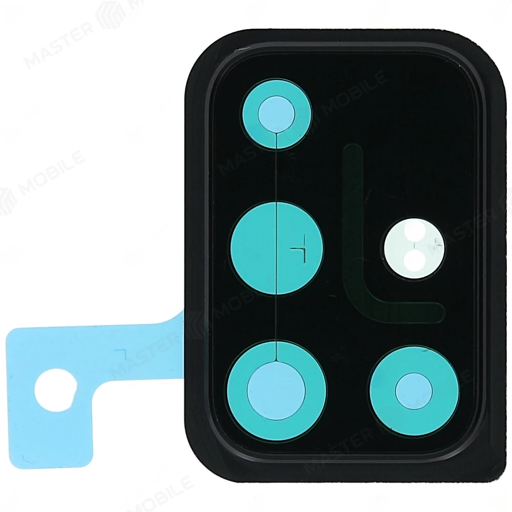 Стекло задней камеры для Samsung A515 Galaxy A51 (черный) (в рамке) фото №1