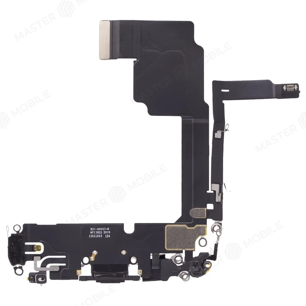 Шлейф для Apple iPhone 15 Pro с комп. + разъем зарядки + микрофон (черный) (ORIG100) фото №2