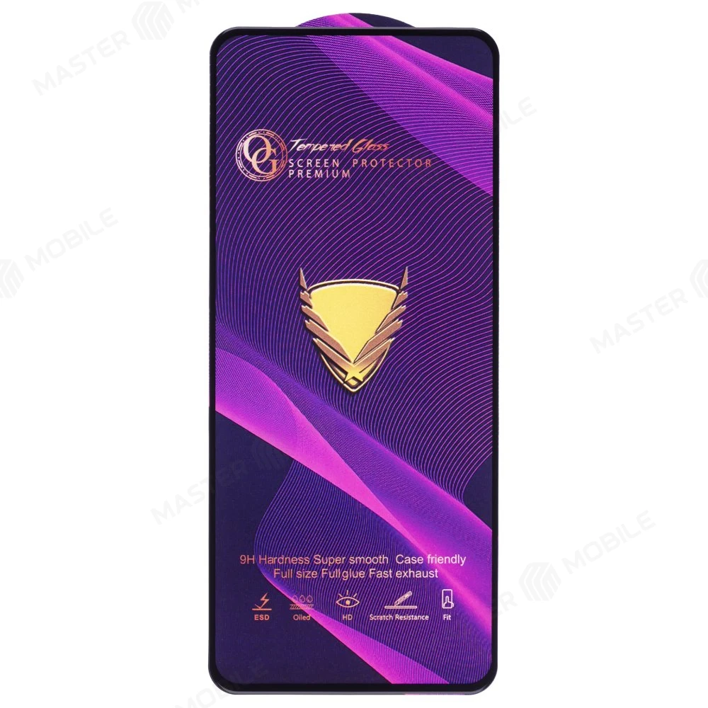 Защитное стекло OG Glass (3 в 1) для Tecno Pova 4 (LG7n) (черный) фото №1