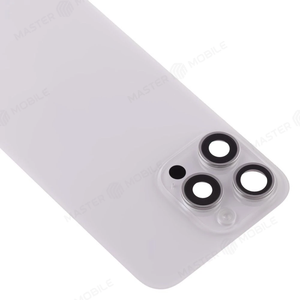 Задняя крышка для Apple iPhone 15 Pro Max (белый) (в сборе) (с разбора) (ORIG100) (возможен дефект ЛКП) фото №3