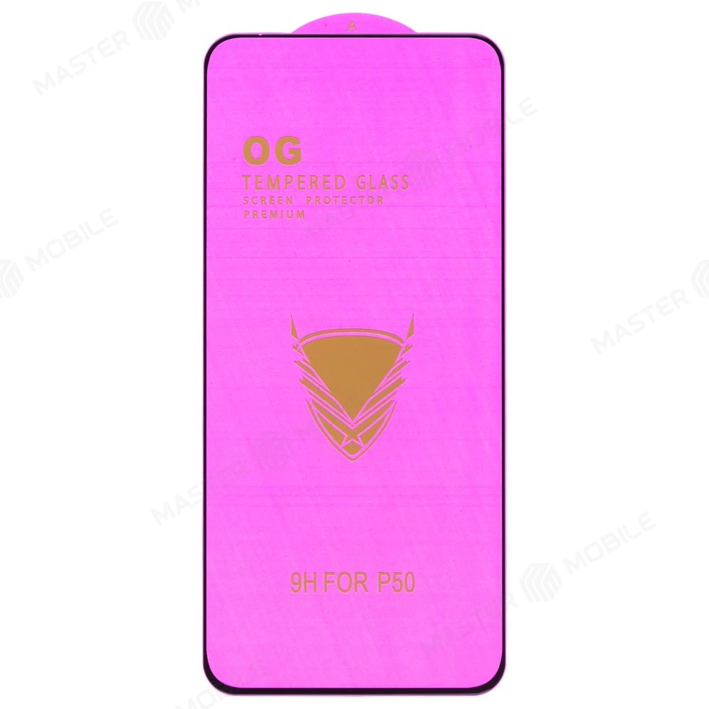 Защитное стекло OG Glass (3 в 1) для Huawei P50 (ABR-LX9) (черный)  фото №1