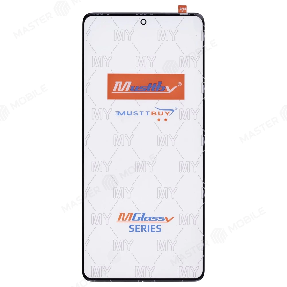 Стекло модуля для Infinix Note 30 Pro (X678B) / Note 30 VIP (X6710) / GT 10 Pro (X6739) / GT 10 Pro Plus + OCA (черный) (Musttby) фото №1