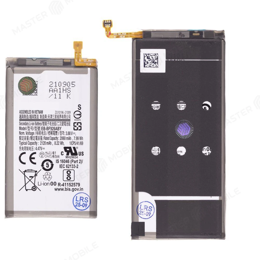 Аккумулятор для Samsung F926 Galaxy Z Fold 3 (EB-BF926ABY / EB-BF927ABY) (ORIG100) (SP) фото №1