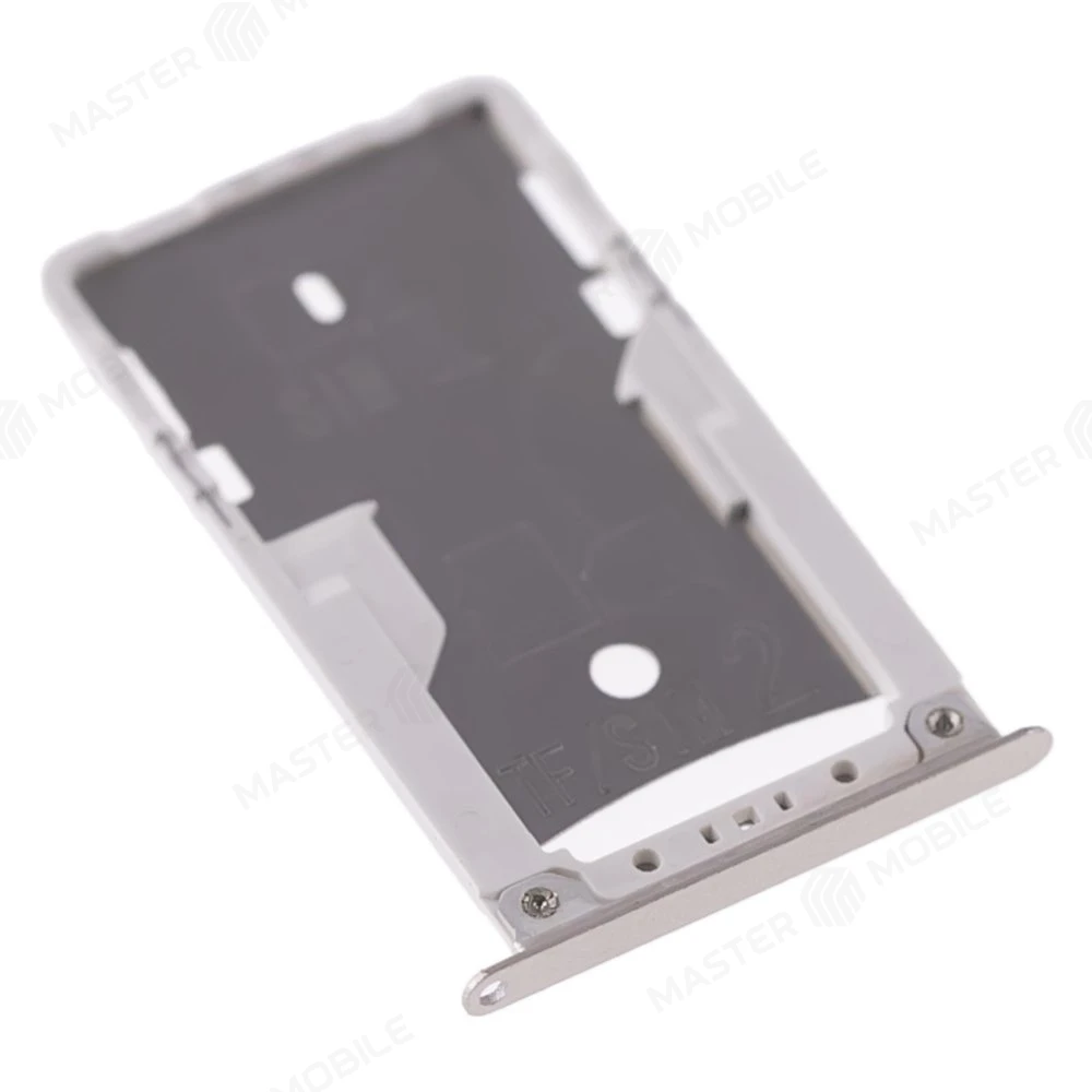 Держатель сим-карты + карты памяти (MicroSD) для Xiaomi Redmi 4A (серебристый)  фото №3