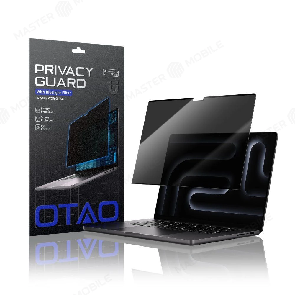 Защитное стекло магнитное OTAO 26° Privacy для Apple Macbook Pro 14.2 (A2442/A2779/A2918/A2992/A3112/A3185/A3401) (антишпион) 