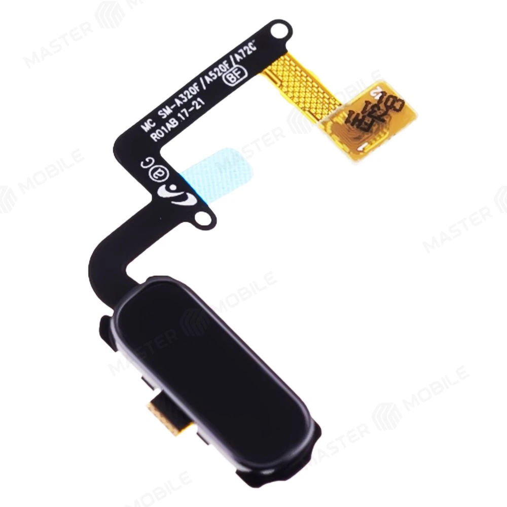 Шлейф для Samsung A320 Galaxy A3 (2017) / A520 Galaxy A5 (2017) / A720 Galaxy A7 (2017) с комп. + кнопка Home + сканер отпечатка пальца (черный) фото №3