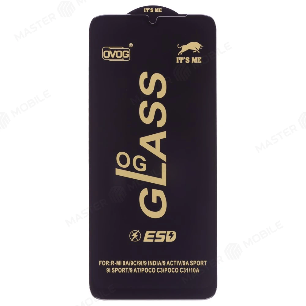 Защитное стекло OG Glass для Xiaomi Redmi 9A (M2006C3LG) / Redmi 9C (M2006C3MG) / Redmi 10A (220233L2G) и др. (черный) фото №1