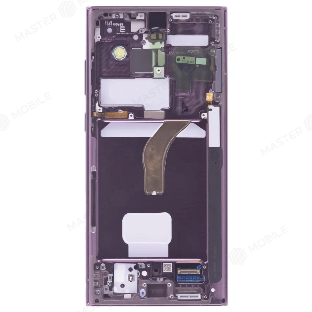 Дисплей для Samsung S908 Galaxy S22 Ultra + тачскрин (бордовый) (в рамке) (ORIG100) (возможен дефект ЛКП) фото №2