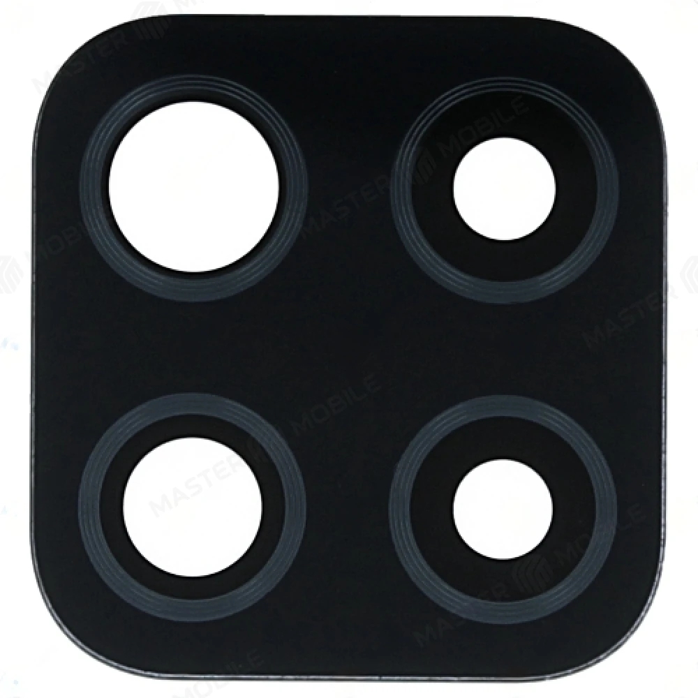 Стекло задней камеры для Samsung M225 Galaxy M22 (без рамки) (черный) 