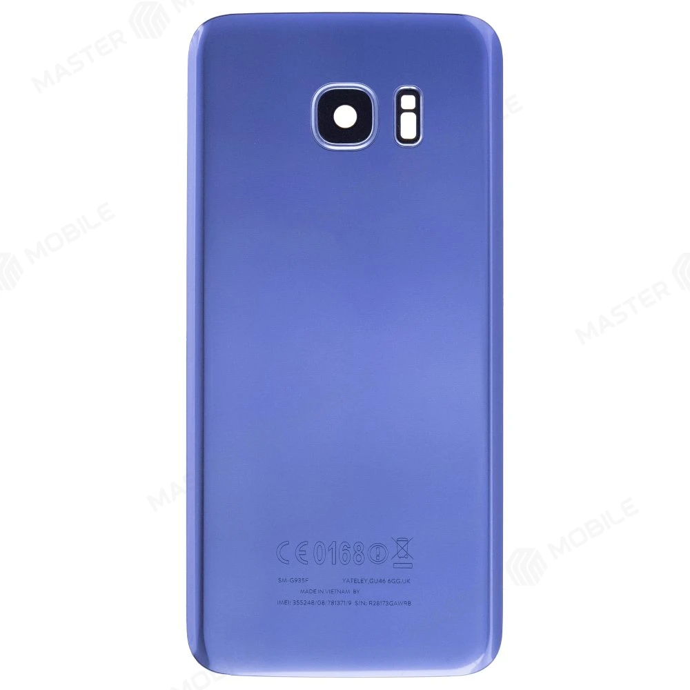Задняя крышка для Samsung G935 Galaxy S7 Edge (синий) (в сборе со стеклом камеры) фото №1
