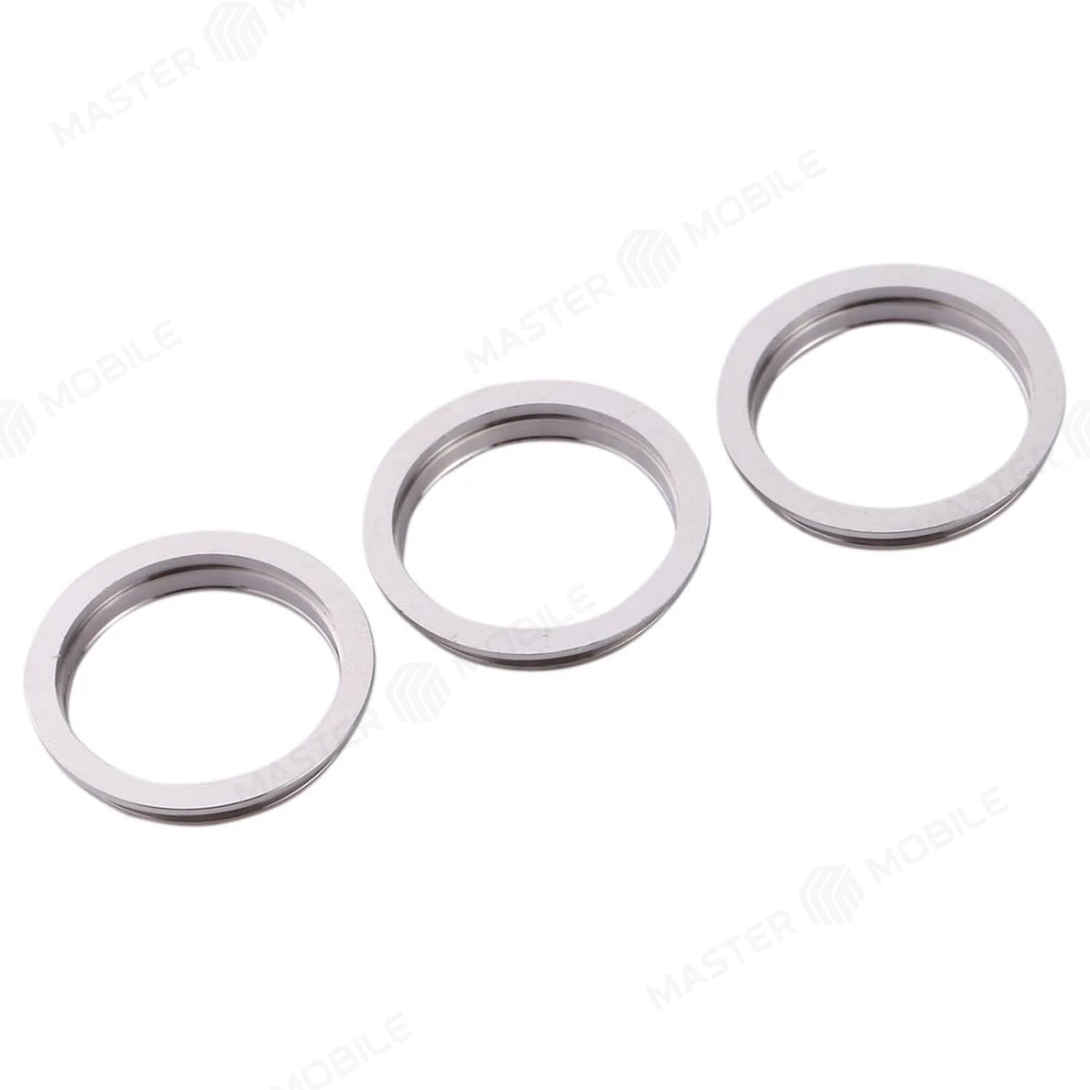 Рамка стекла задней камеры для Apple iPhone 11 Pro / iPhone 11 Pro Max (комплект 3 шт.) (серебристый)  фото №3