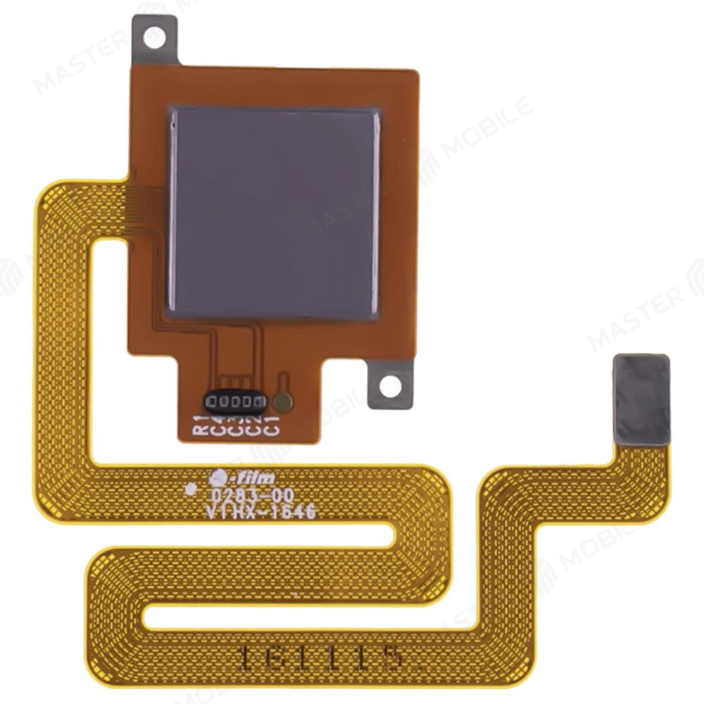 Шлейф для Xiaomi Redmi 4 с комп. + сканер отпечатка пальца (серый)  фото №1