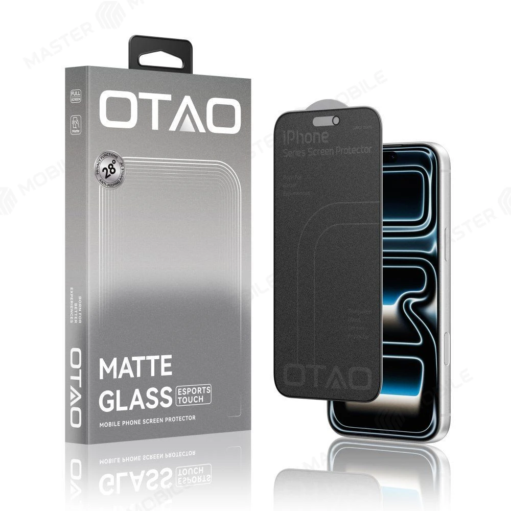 Защитное стекло OTAO Matte + 28° Privacy для Apple iPhone 17 Pro Max / iPhone 18 Pro Max (матовое) (антишпион) 