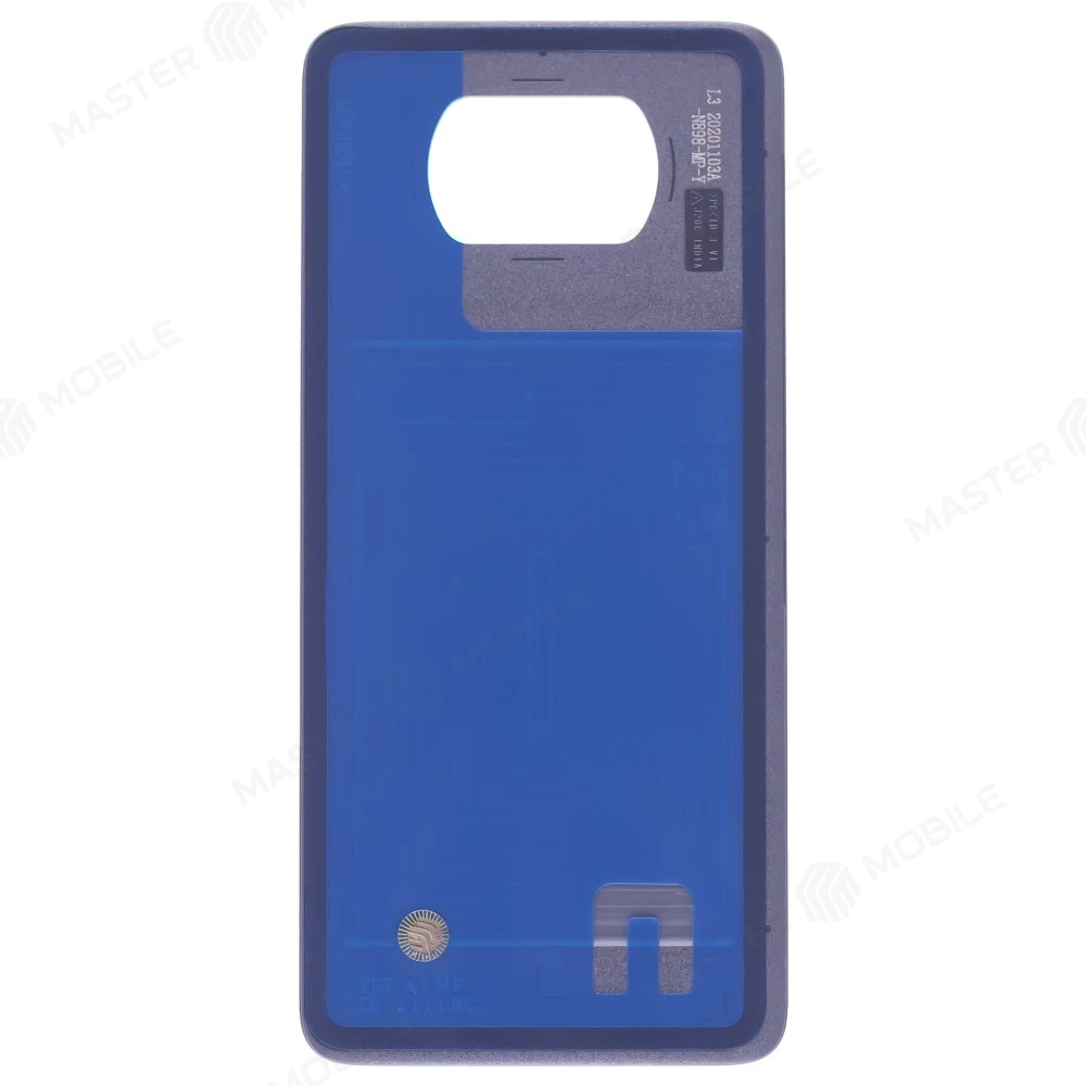 Задняя крышка для Xiaomi Poco X3 / Poco X3 NFC (M2007J20CG) / Poco X3 Pro (M2102J20SG) (синий) (Premium) фото №2
