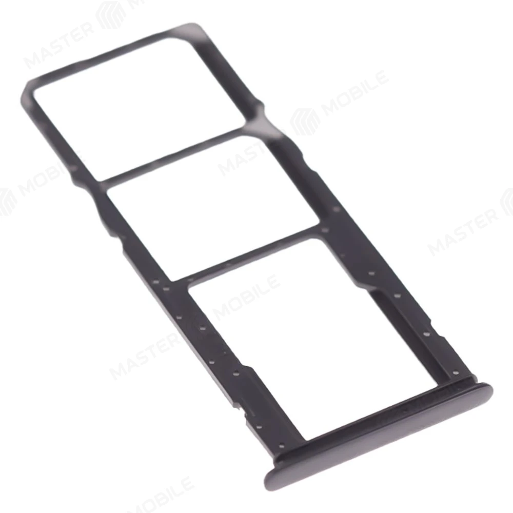 Держатель сим-карты для Samsung A032 Galaxy A03 Core (черный) фото №3