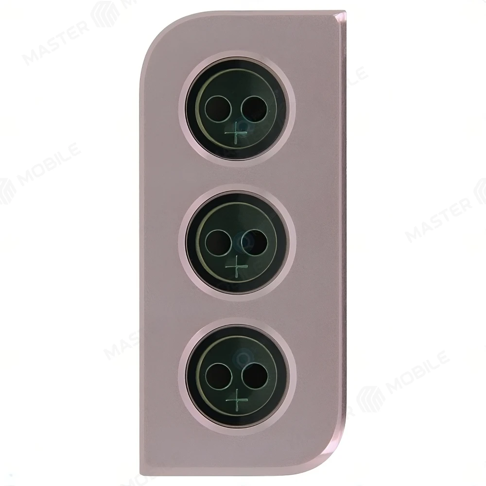 Стекло задней камеры для Samsung G996 Galaxy S21+ (в рамке) (розовый) 